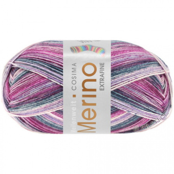Lana Grossa Meilenweit 100 Merino Extrafine Cosima (3481) 75% меринос, 25% полиамид 100г/420м
