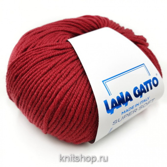 Lana Gatto Super Soft (09068 гранат) 100%меринос 50 г/125 м