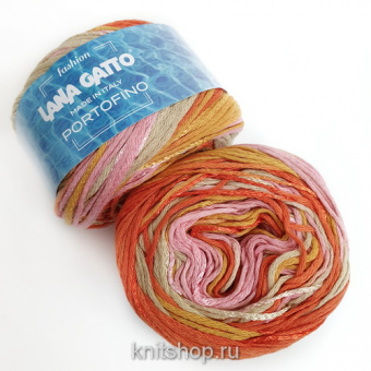 Lana Gatto Portofino (9234 леденец) 70% хлопок, 20% вискоза, 10% лён 50г/150м