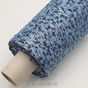 Lustrosa (2323 серо-голубой, пайетки) 100% хлопок, пайетки 5мм 300м/100гр