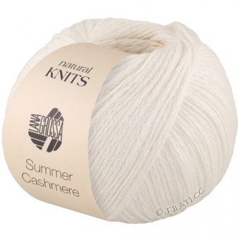 Lana Grossa Summer Cashmere (01) 90% хлопок, 10% кашемир 50г/210м