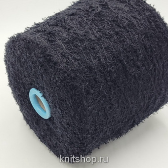 Filcom Tagliato (Nero черный) 85% хлопок, 15% кашемир 380м/100гр травка, мех, реснички