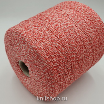 Pecci Filati Cocorito (28612 коралловый меланж) 70% хлопок, 30% па 650м/100гр шнурок наполненный па