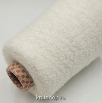 Biagioli Modesto Cloud (302155 Pt 012674 белый) 82% кашемир вспушенный, 18% па 1250м/100гр букле