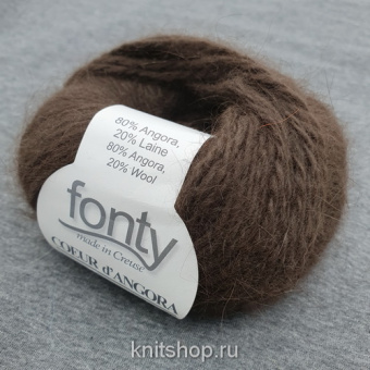 Fonty Coeur Dangora (214 шоколад) 80% ангора, 20% меринос 25 г/108 м