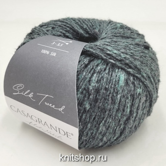 Casagrande Silk Tweed (28.011 изумруд) 100% шёлк тусса 50г/185м