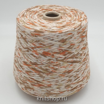 Filpucci Zenzerino (1310 бежевый лосось брызги) 65% хлопок, 35% па 400м/100гр плоская ажурная лента