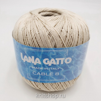 Lana Gatto Cable 8 (06577 бежевый) 100% хлопок 50 г/283 м