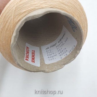 Agnona Filati Naturali Agata (92355 301/46914 нежный персик) 70% шёлк, 30% лён 2/120 6000м/100гр