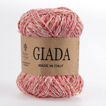 Borgo de'Pazzi Giada (601 роза) 32% вискоза, 53% акрил, 8% люрекс, 7% нейлон 50гр/150м