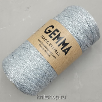 Borgo de'Pazzi Gemma (2 серебро) 52% металлизированный люрекс, 48% па 150г/100м пряжа для сумок