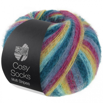Lana Grossa Meilenweit 100 Cosy Socks Multi Stripes (155) 70% меринос, 30% полиамид 100г/400м
