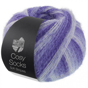 Lana Grossa Meilenweit 100 Cosy Socks Soft Stripes (101) 70% меринос, 30% полиамид 100г/400м