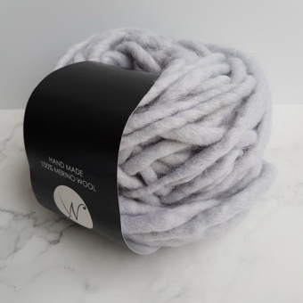 Толстая пряжа (серый) 100% меринос, 1см толщина нити Woolen Mood 300гр