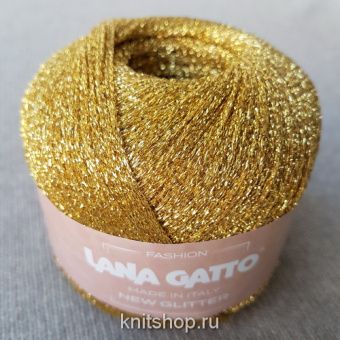 Lana Gatto New Glitter (8587 золото) 51% полиэстер, 49% нейлон 25 г/300 м