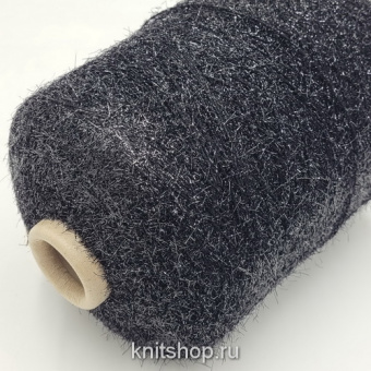 Lineapiu Nicole (250 Nero черный) 55% вискоза, 45% па 400м/100гр реснички с блеском