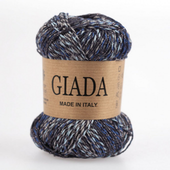 Borgo de'Pazzi Giada (526 синий) 32% вискоза, 53% акрил, 8% люрекс, 7% нейлон 50гр/150м