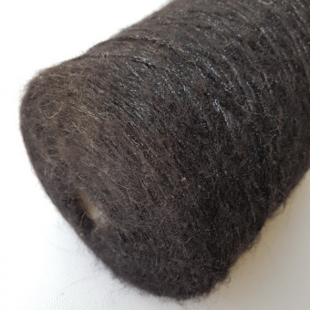 Lagopolane Brillo (3676 черный люрекс) 12% мохер, 40% па, 32% пл, 16% акрил, люрекс 400м/100 гр