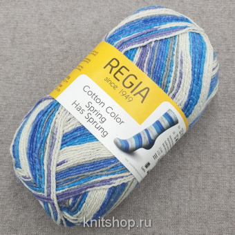 Schachenmayr Regia Cotton Spring (02467) 72% хлопок, 18% полиамид, 10% полиэстер 100 г/420 м