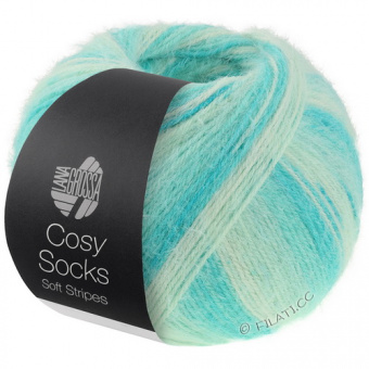 Lana Grossa Meilenweit 100 Cosy Socks Soft Stripes (102) 70% меринос, 30% полиамид 100г/400м