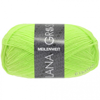Lana Grossa Meilenweit 50 neon (1393 салатовый неон) 80% меринос, 20% полиамид 50 г/210 м