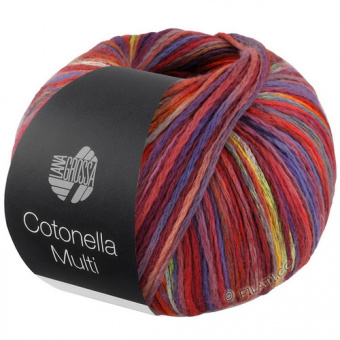 Lana Grossa Cotonella Multi (101) 75% хлопок пима, 25% па 100г/270м шнурок секционного окрашивания