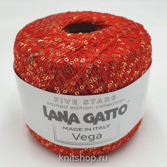 Lana Gatto Vega (09392 красный золото) 45% пайетки, 55% па 25г/112м