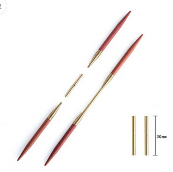 Коннекторы для спиц Needle Tip Connectors, латунь brass, Lotus Yarns