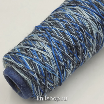 Sock Color (419 голубой маренго) 75% меринос, 25% па 420м/100гр классическая 4-х нитка