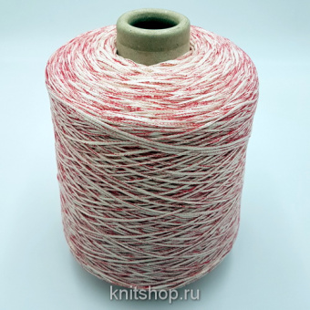Lineapiu Tatoo (86554 бело-розовый) 100% хлопок 220 м/100 гр нить - полый шнурок