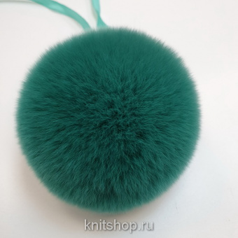 Помпон кролик 7-8 см малахит