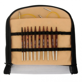 Набор Special Interchangeable Needle Set съемных укороченных спиц Cubics со сменными лесками,дерево
