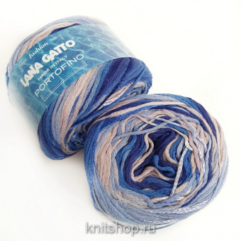 Lana Gatto Portofino (9238 сине-голубой) 70% хлопок, 20% вискоза, 10% лён 50г/150м