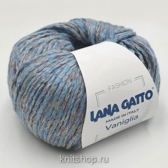 Lana Gatto Vaniglia (09416 голубой) 67% хлопок, 23% лён, 10% па 50г/125м