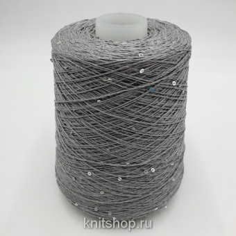 Cotton 2Sequins (403 серый) 100% хлопок, пайетки 2-х оттенков 480 м/100гр