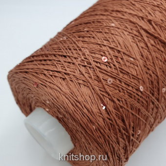 Cotton 2Sequins (405 античная роза) 100% хлопок, пайетки 2-х оттенков 480 м/100гр
