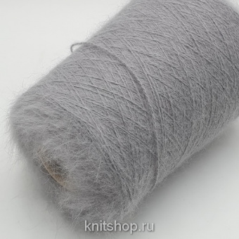 Пушистая Angora 80 (1009 серый стальной) 80% ангора, 20% па 2/13 650м/100гр