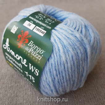Borgo de'Pazzi Amore WS 115 (36) 45% меринос, 10% кашемир, 25% вискоза, 20% па 50 г/115 м