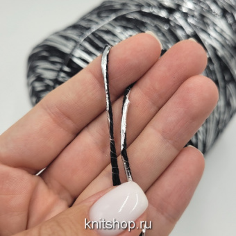 Rigo Emporium (8013 черный, фольга серебро) 90% меринос, 8% фольга, 2% па 180м/100гр