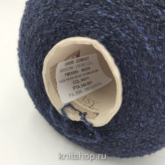 Domaso Mixer Missoni (61/881 т-синий) 40%альпака 20%кидмохер 20%шёлк 19%па 1% эласт 450м/100гр букле