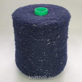 New Costellazione (3014 т-синий, люрекс серебро) 50% меринос, 40% акрил, 10%люрекс 350м/100г шишечки