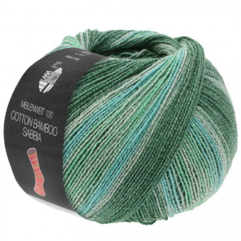Lana Grossa Meilenweit Cotton Bamboo Sabbia (2462) 40%хлопок 25%меринос 20%бамбук 15%па 100г/420м