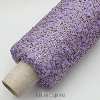 Lustrosa (2317 лиловый, пайетки) 100% хлопок, пайетки 5мм 300м/100гр