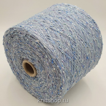 Filatura a Pettine Luxury (40520 голубой) 65% PC, 29% па, 6% люрекс 730м/100гр шишечки