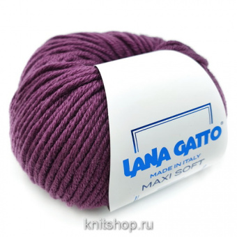 Lana Gatto Maxi Soft (14594 слива) 100% меринос экстрафайн 50 г/90 м