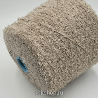 Filcom Tagliato (Ecru какао) 85% хлопок, 15% кашемир 380м/100гр травка, мех, реснички