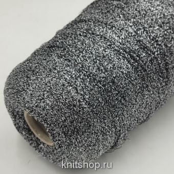 Pinori Filati Brina (4397 черное серебро) 80% вискоза, 20% люрекс 700м/100гр