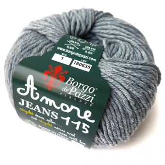 Borgo de'Pazzi Amore Jeans (1) 35% хлопок, 35% шерсть, 30% полиамид 50 г/115 м