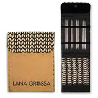Набор чулочных спиц 15см малый Lana Grossa (сталь, нержавеющая, замша) цвет Бежевый