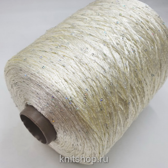 Sequins (HMX002 ваниль) 100% полиэстер, пайетки 2мм 800м/100гр